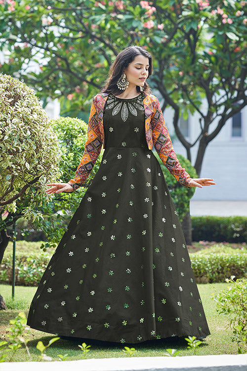 Sequince Embroidered Anarkali Gown