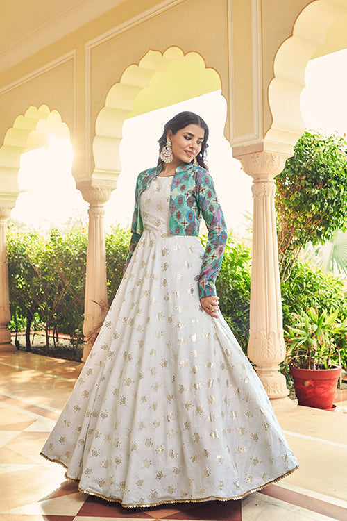 Sequince Embroidered Anarkali Gown